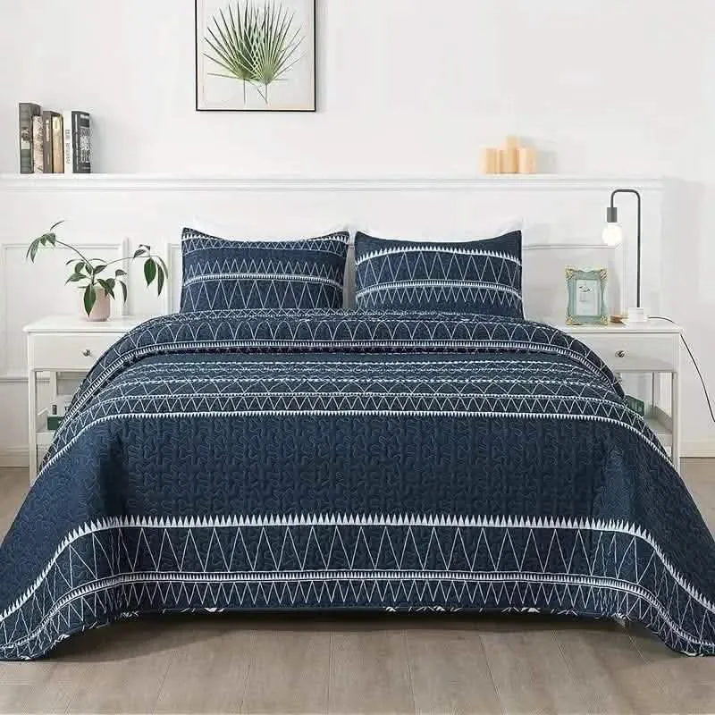 Chic Contemporary Geometric Microfiber Bedding Set - Elegant & Cozy 23-Piece Collection