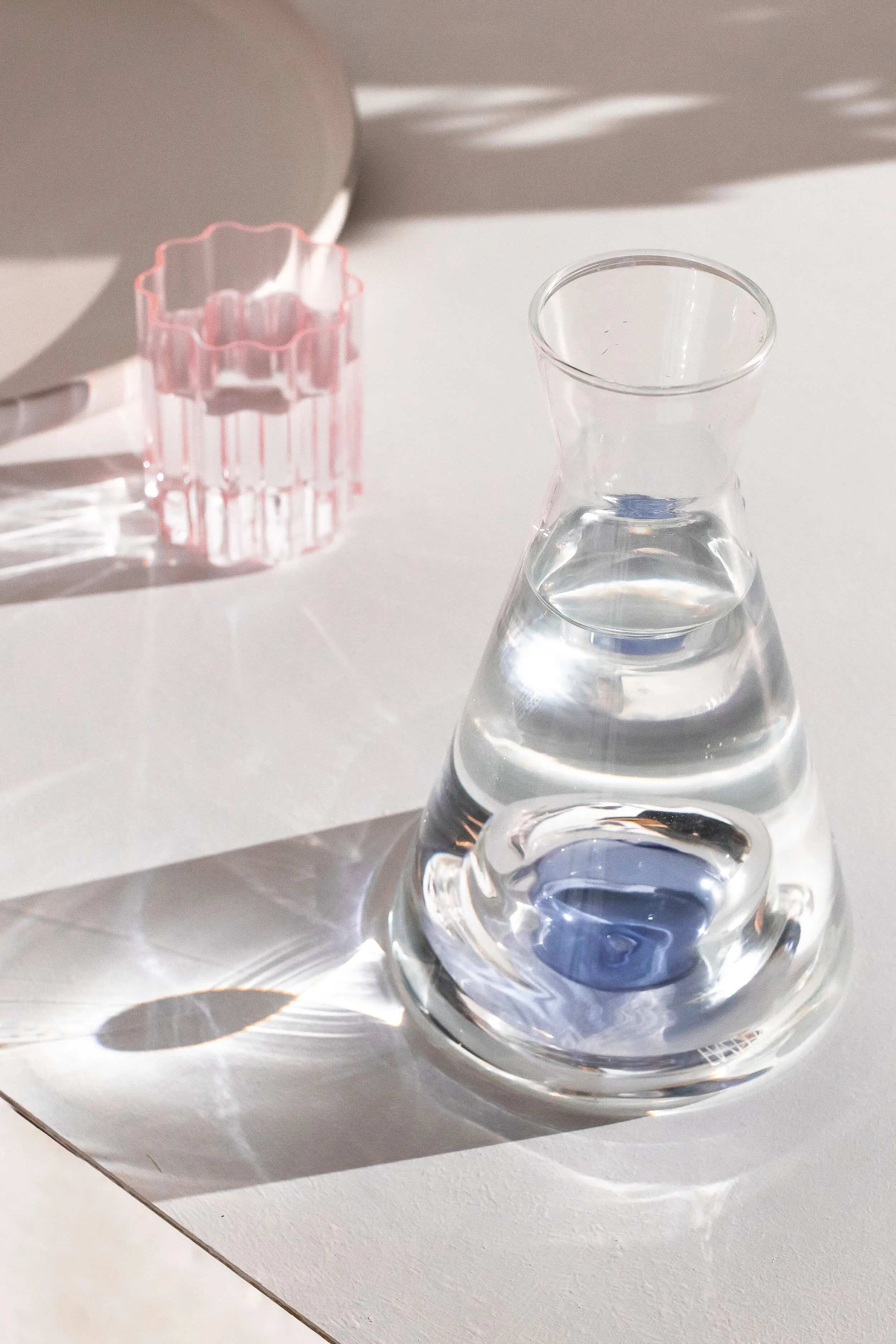 Clear and Blue Vice Versa Carafe