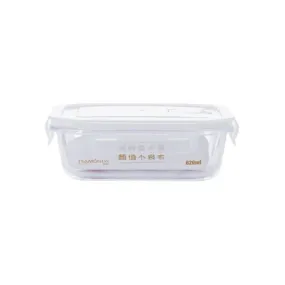 Clip Lock Lunch Box Glass 620ml