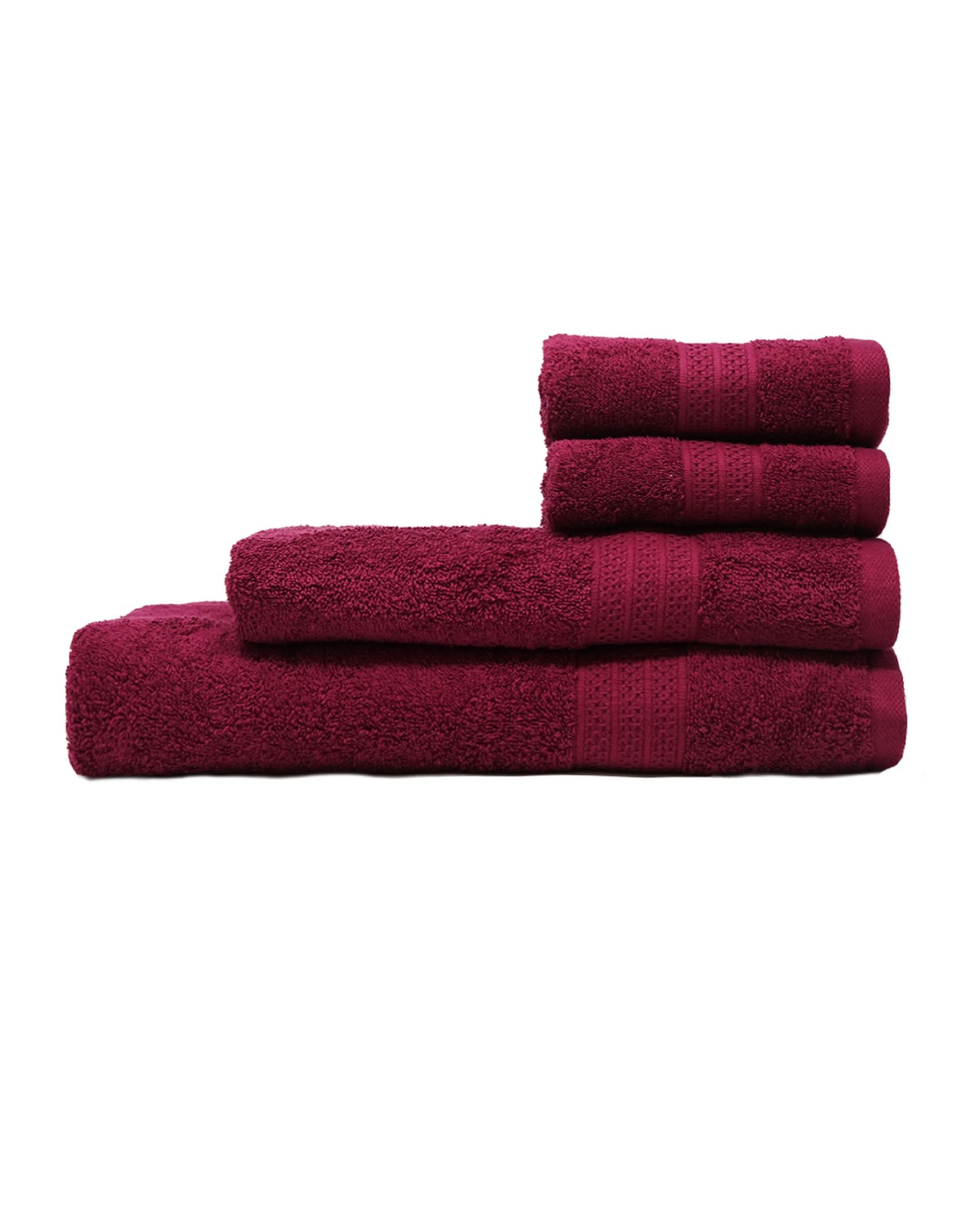 CORAL BATH TOWELS- 4PCS- ANGIE'S INDIA