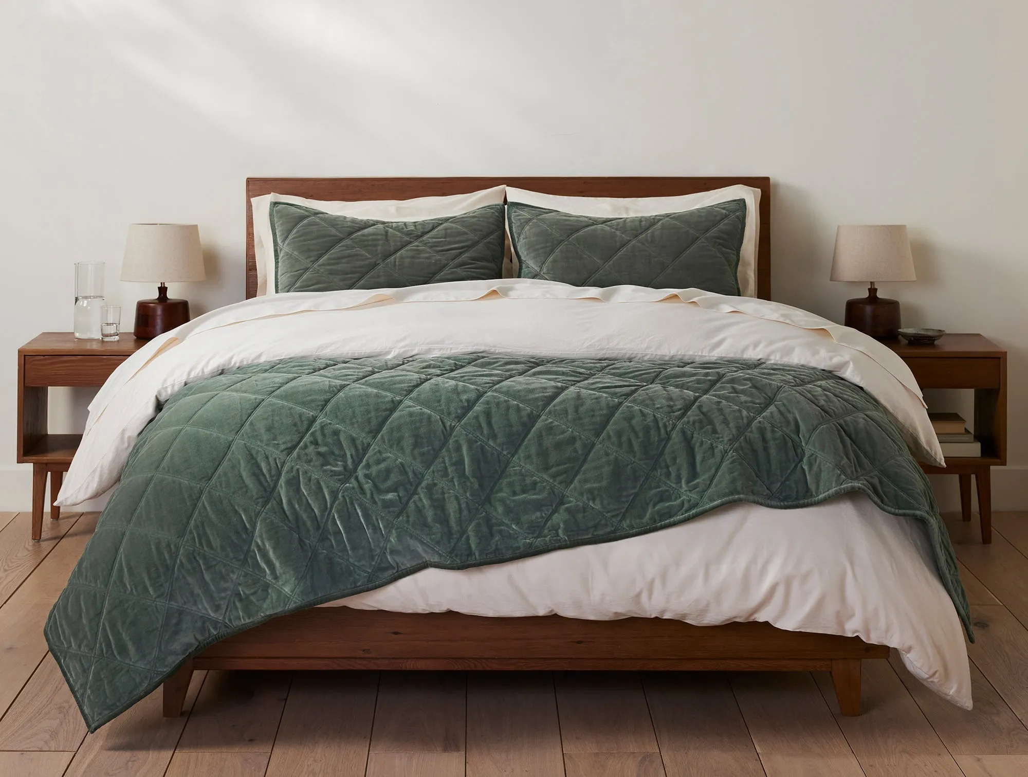 Coyuchi Velvet Organic Quilt, Juniper