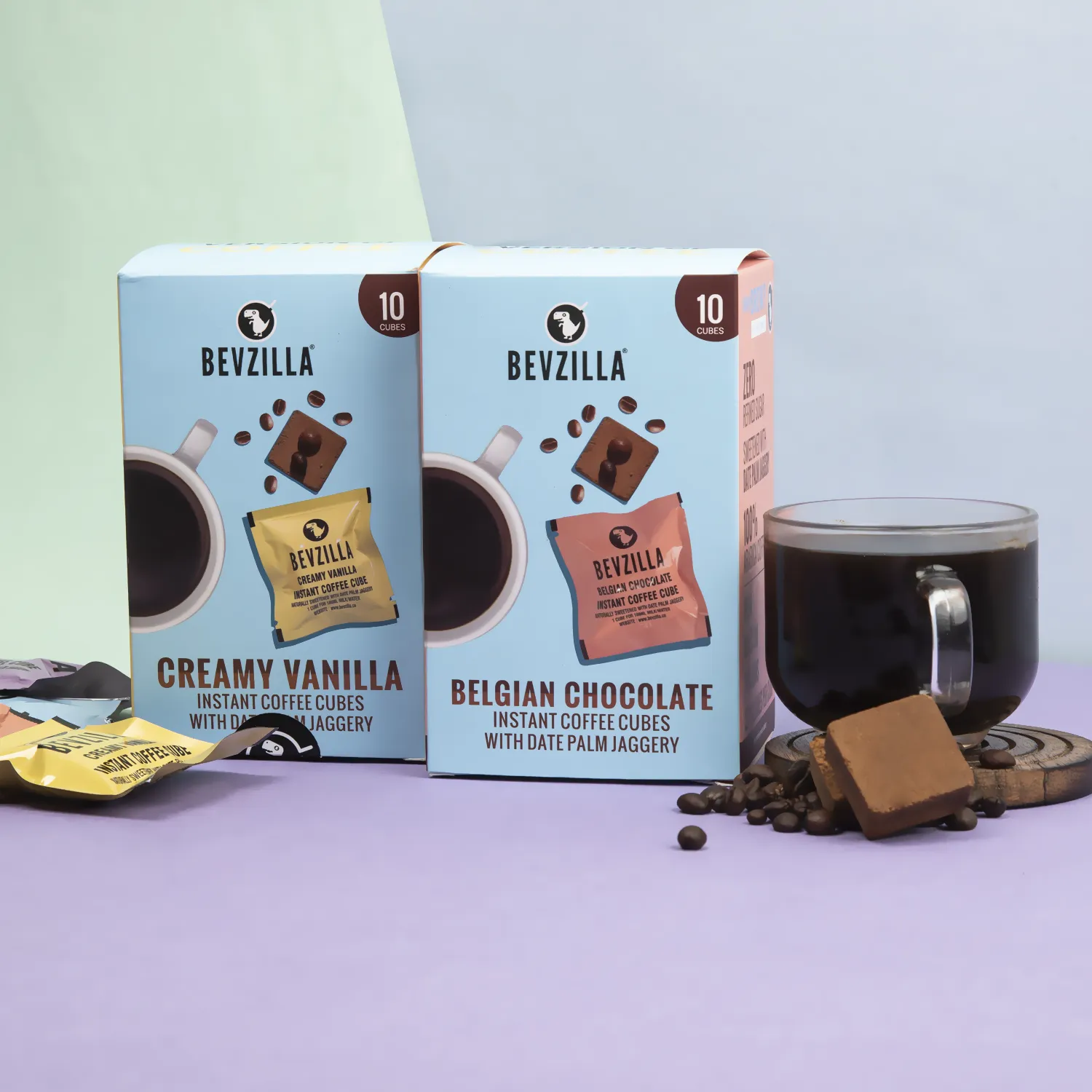 Creamy Vanilla Belgian Chocolate Coffee 10 Cubes Combo Pack