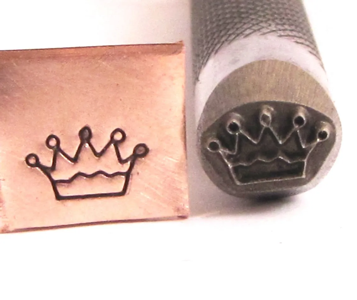 Crown stamp, 8 x 5 mm, very detailed, hand stamping jewelry, all metals