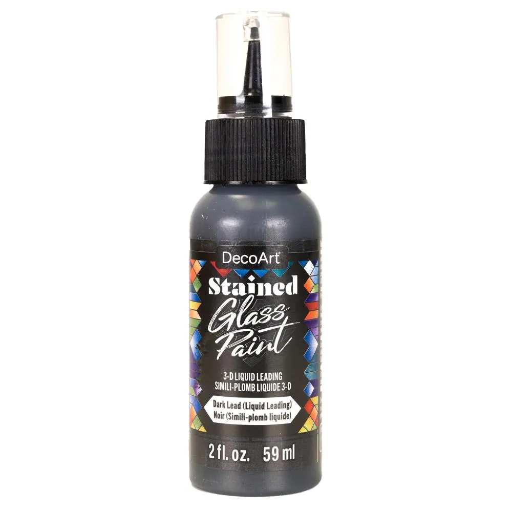 DecoArt Stained Glass Paint 2oz Dark Lead - Liquid Leading