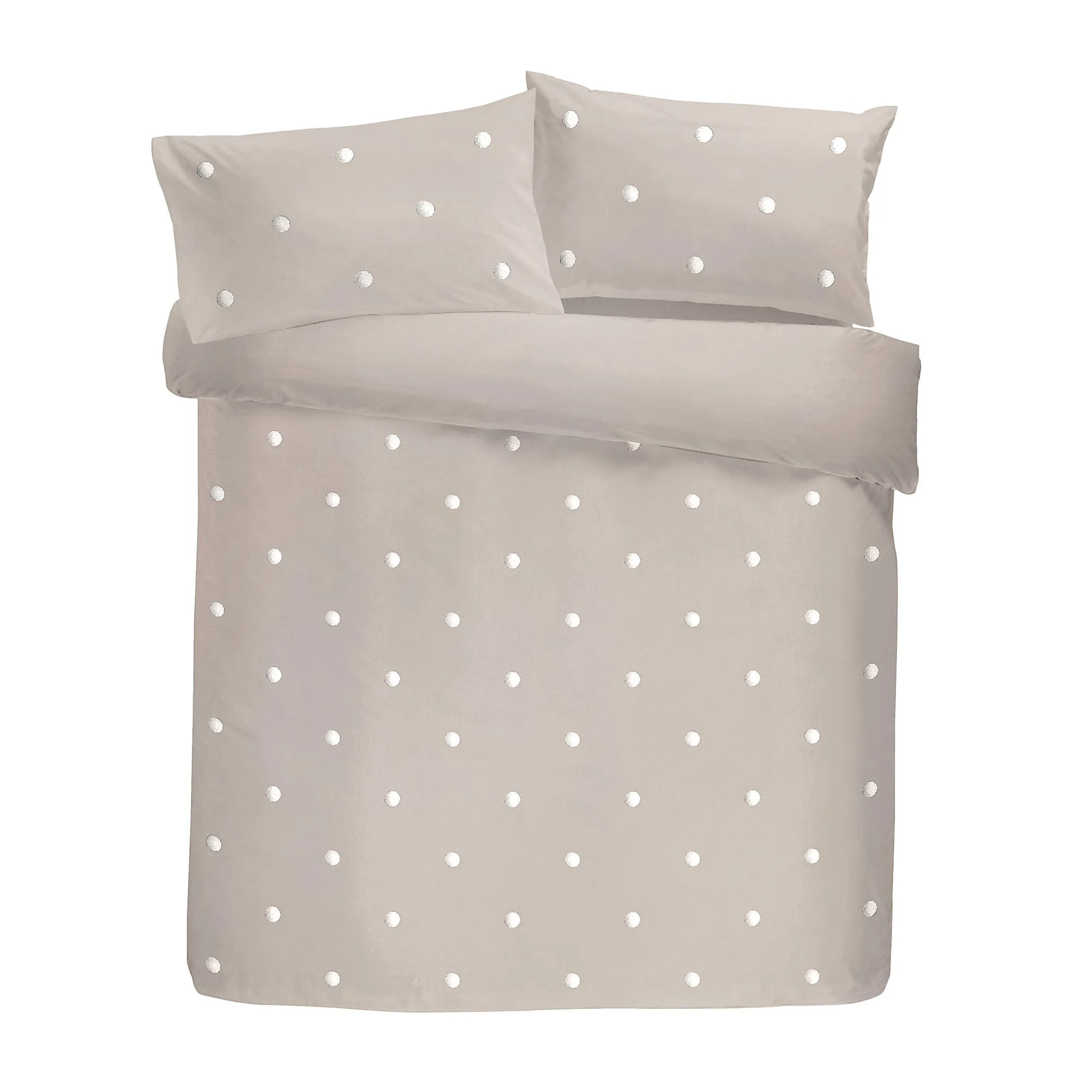 Dot Garden Duvet Cover Set by Appletree Boutique in White with Pink Dots