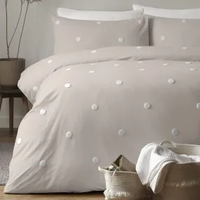 Dot Garden Duvet Cover Set by Appletree Boutique in White with Pink Dots