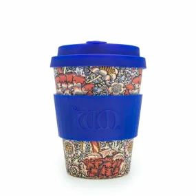 Ecoffee Cup WM Morris Wandle with Blue Lid 12oz