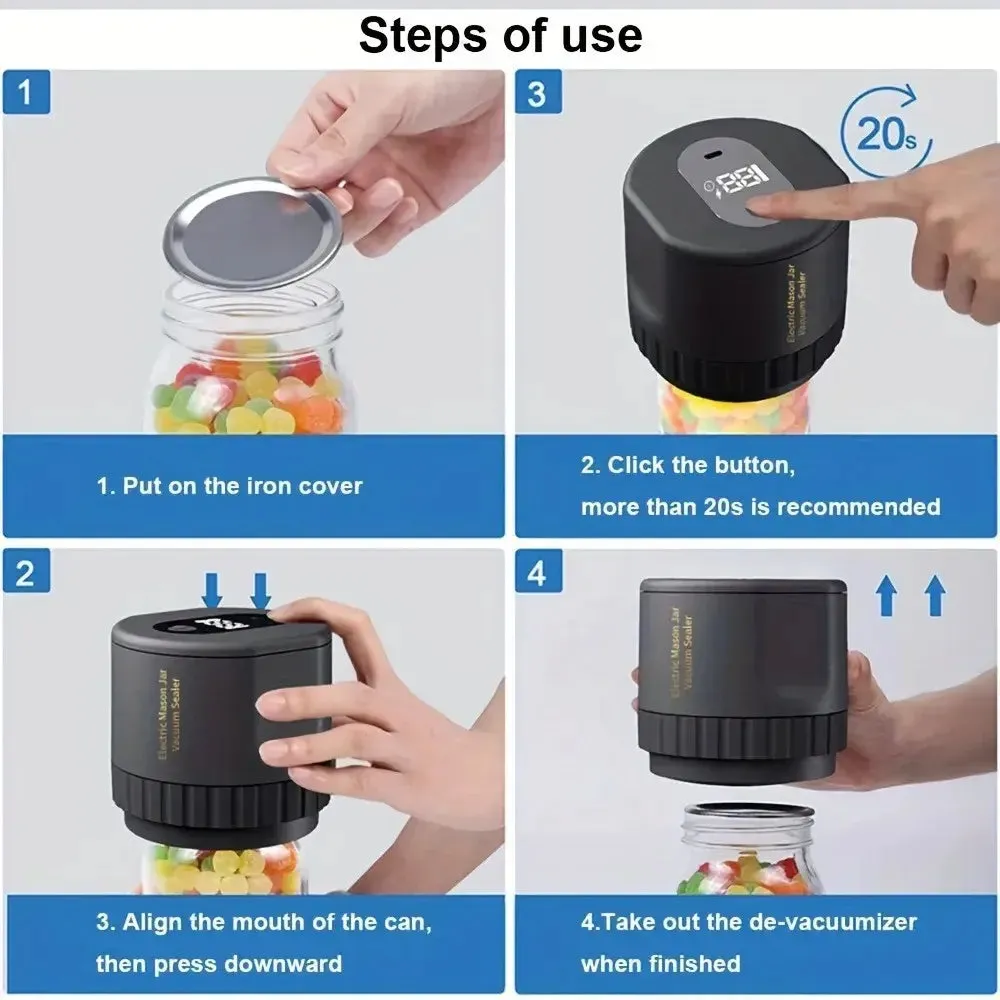 Electric Mason Jar Vacuum Sealer