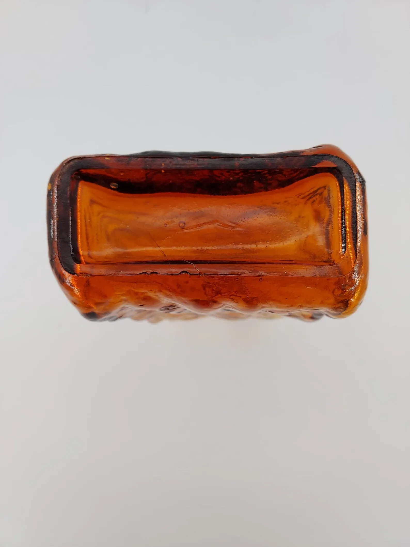 Empoli Amber Hand Blown Bark Decanter