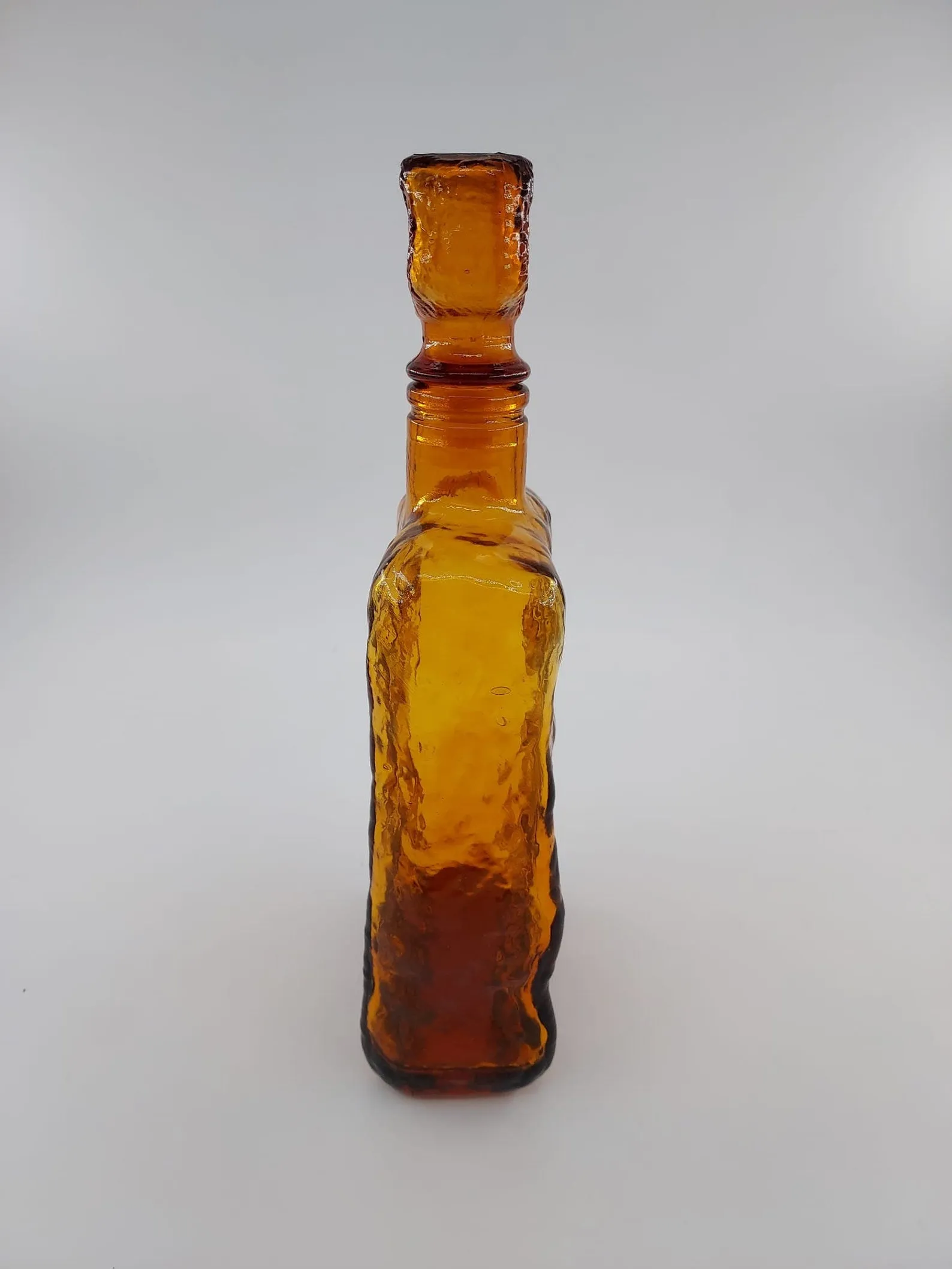 Empoli Amber Hand Blown Bark Decanter