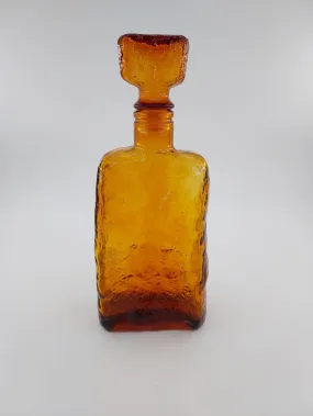 Empoli Amber Hand Blown Bark Decanter