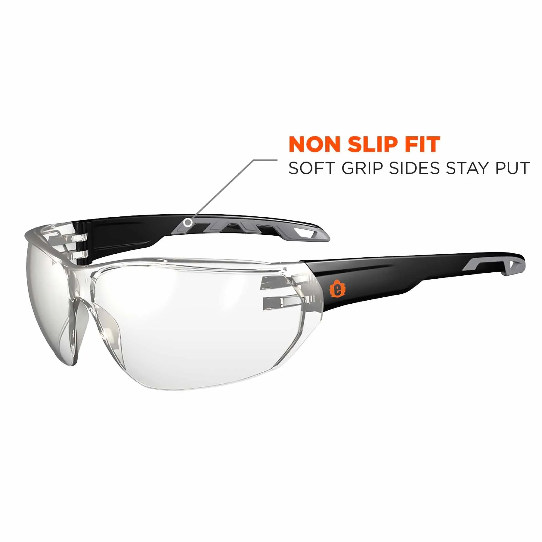 Ergodyne 59283 VALI Anti-Fog In/Outdoor Lens Matte Black Frameless Safety Glasses