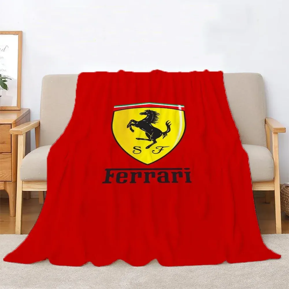 Ferrari-inspired color RED Throw Blanket Soft Lightweight Cozy Plush Warm Blankets