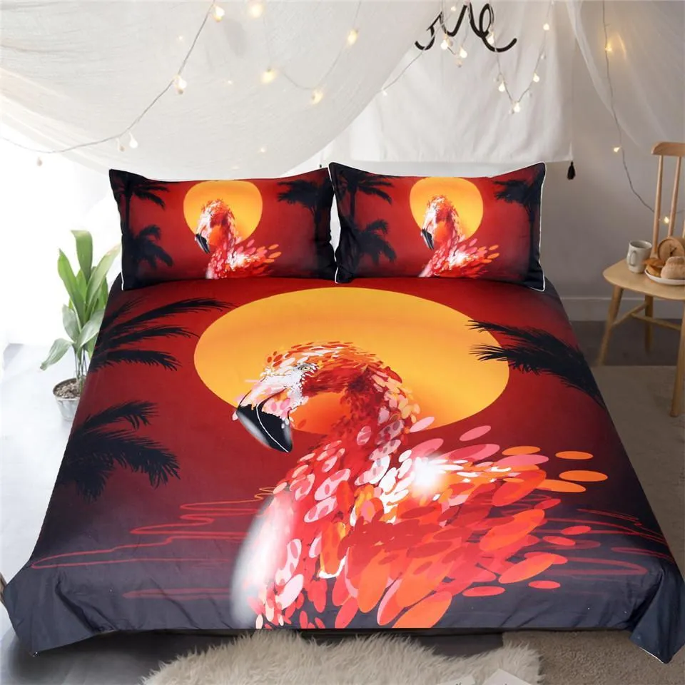 Flamingo Love Bedding Set