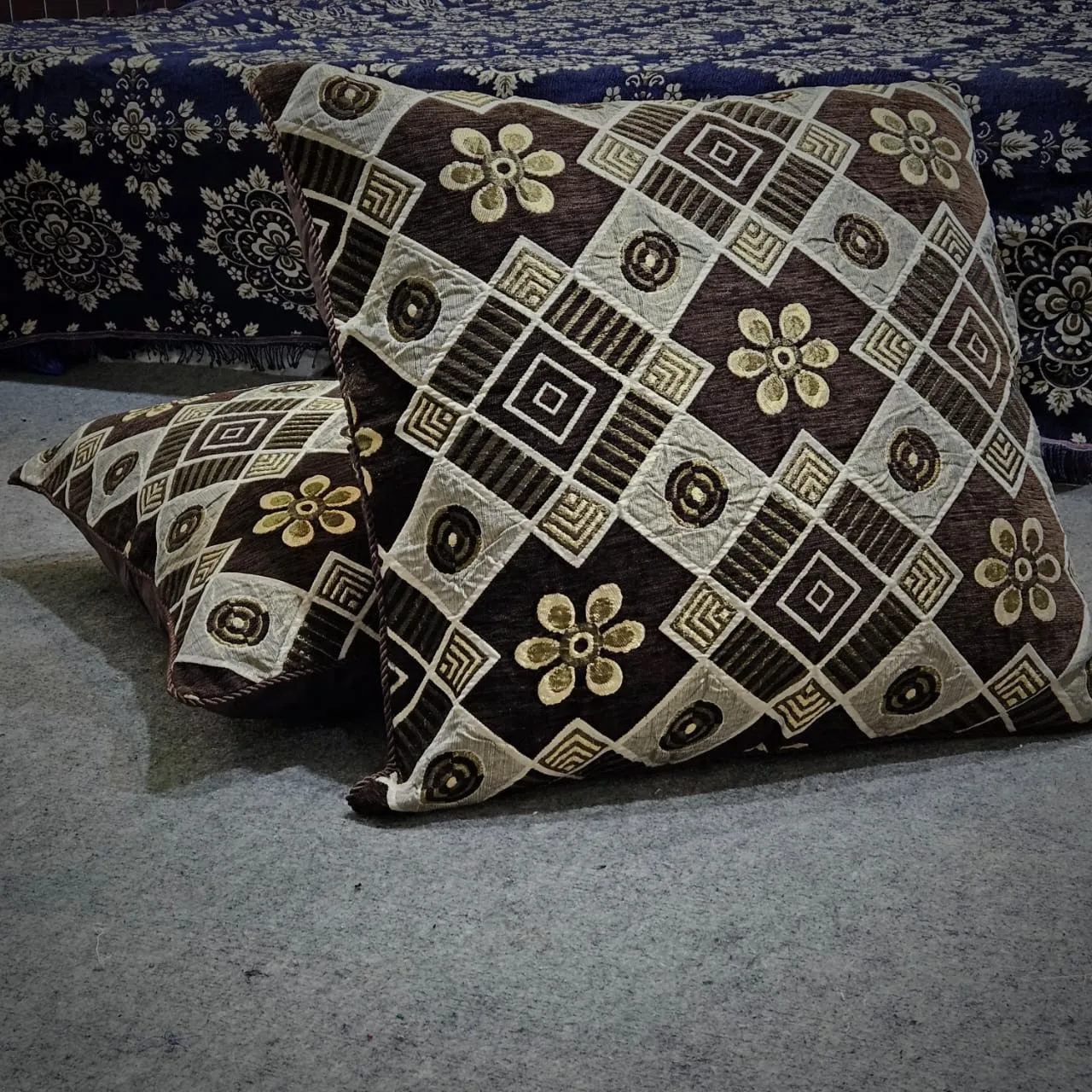 Floor Cushion Cover 2Pcs Set