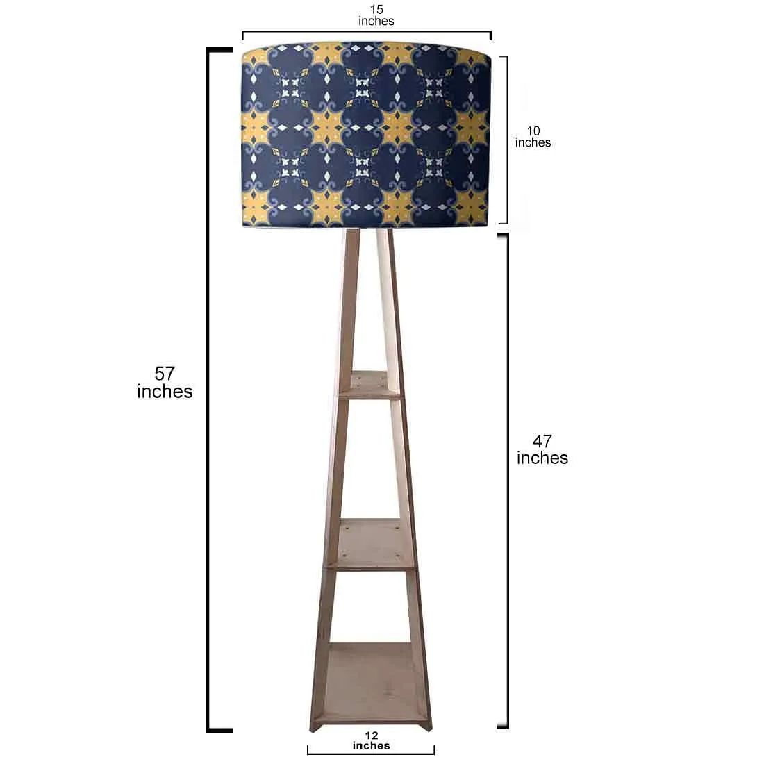 Floor Standing Lamps - Blue Yellow Design