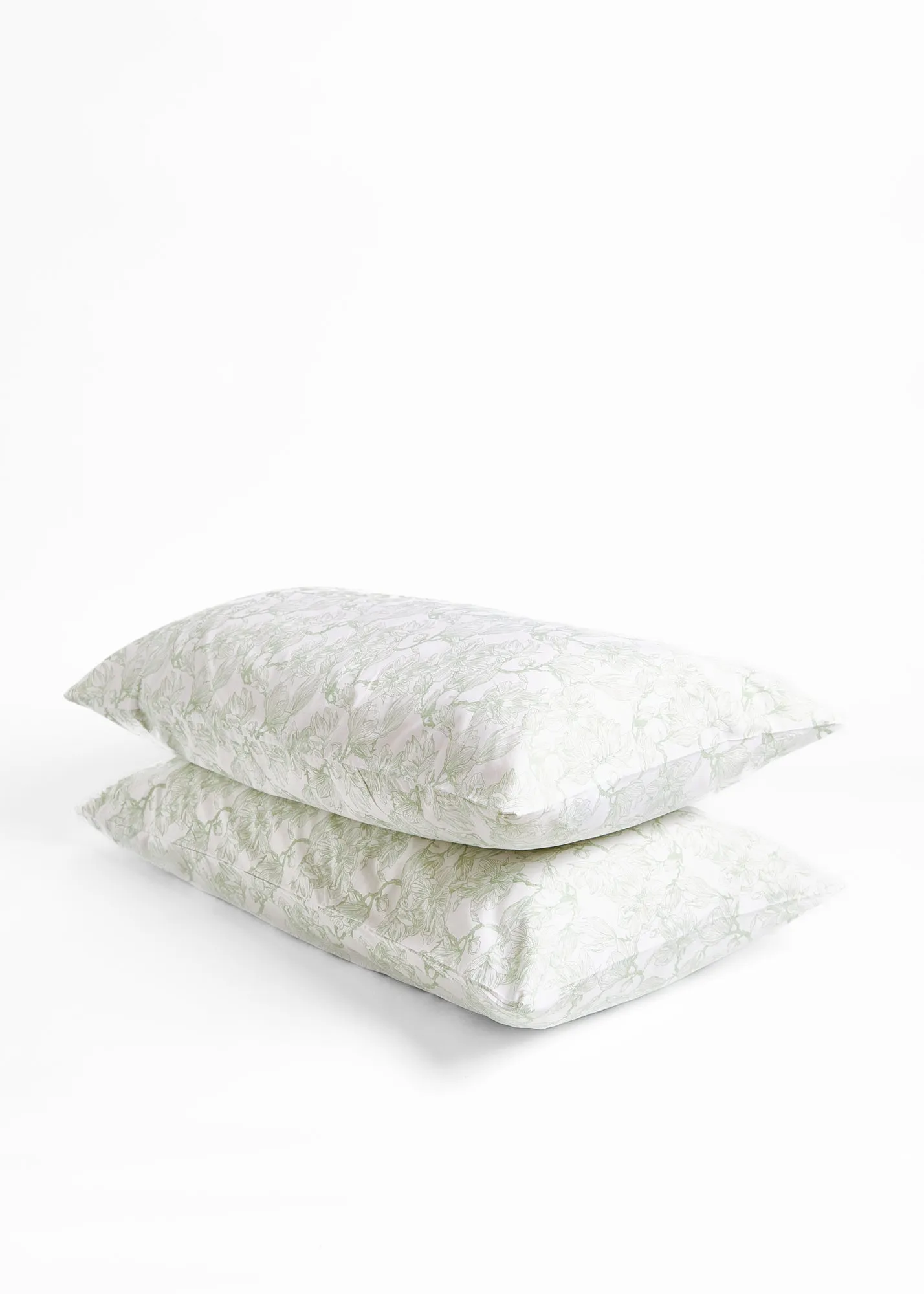 Foxford Sage Magnolia King Pillowcase Set