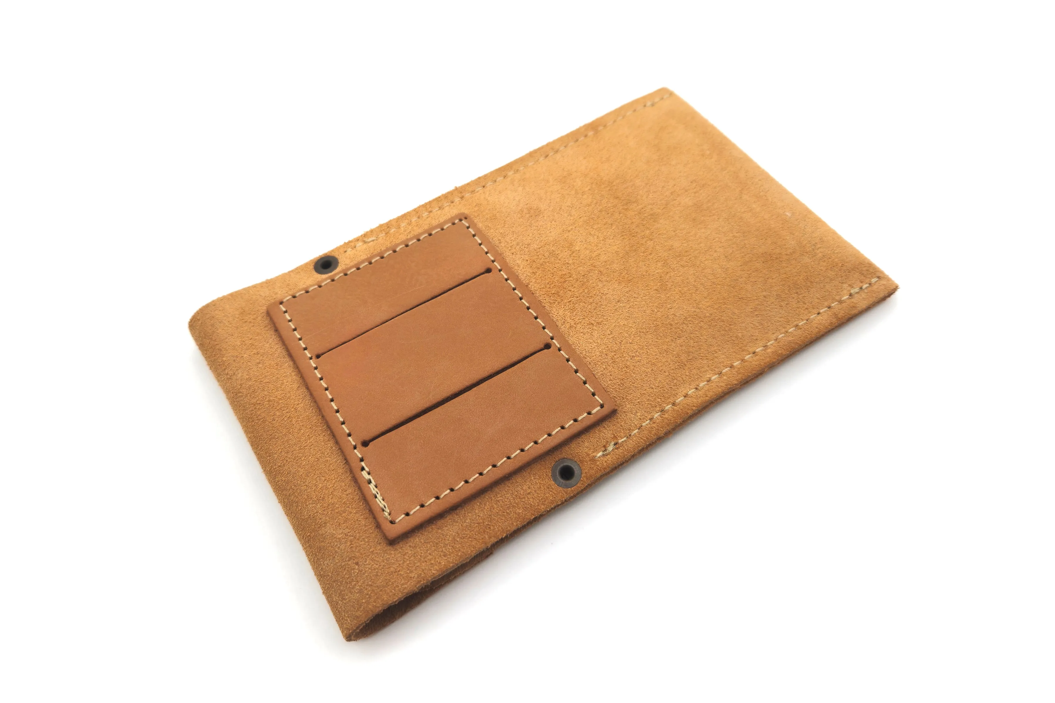 French Leather Cabinet Scraper Case Holder Wallet