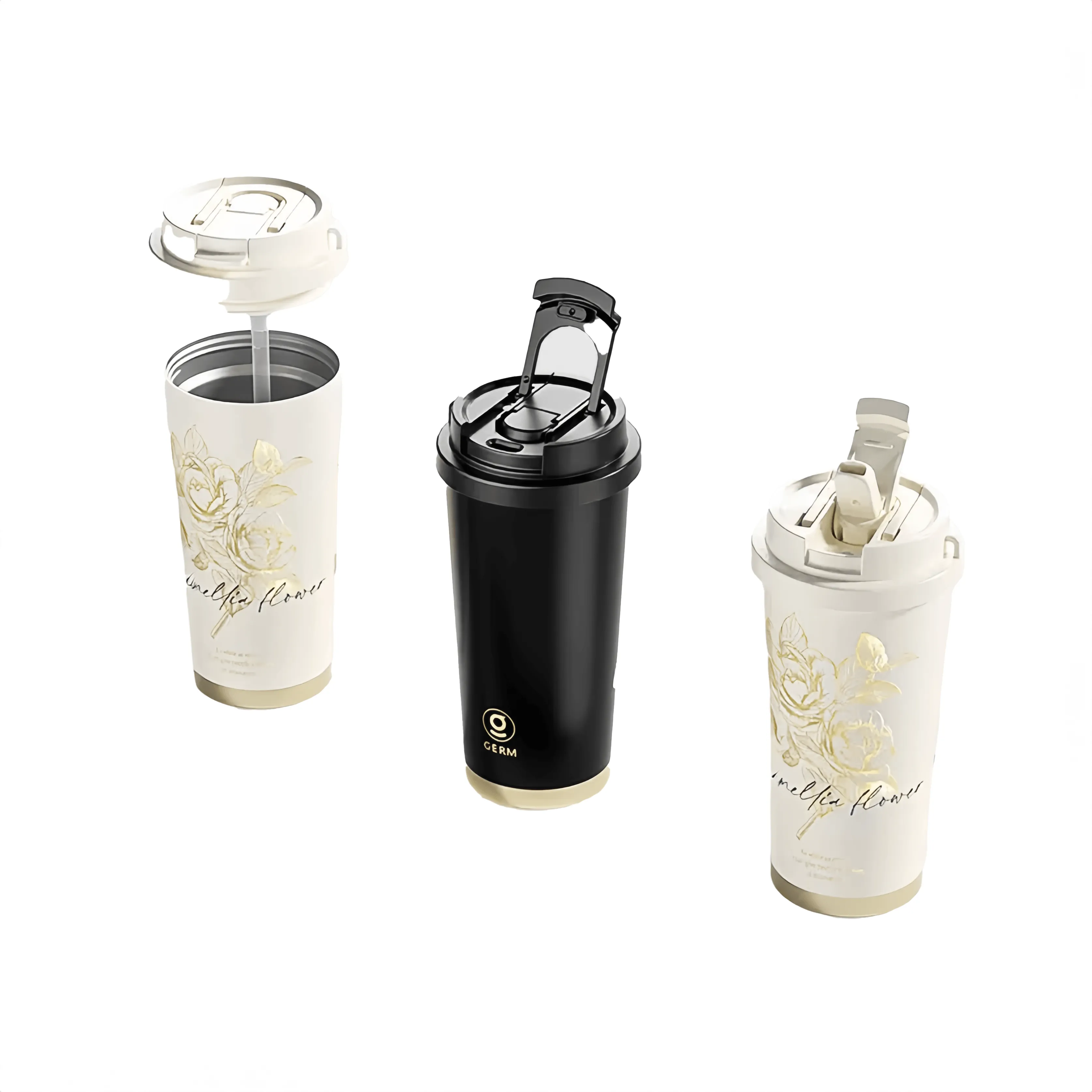 GERM Camellia Thermos Cup Water Bottle 500ml