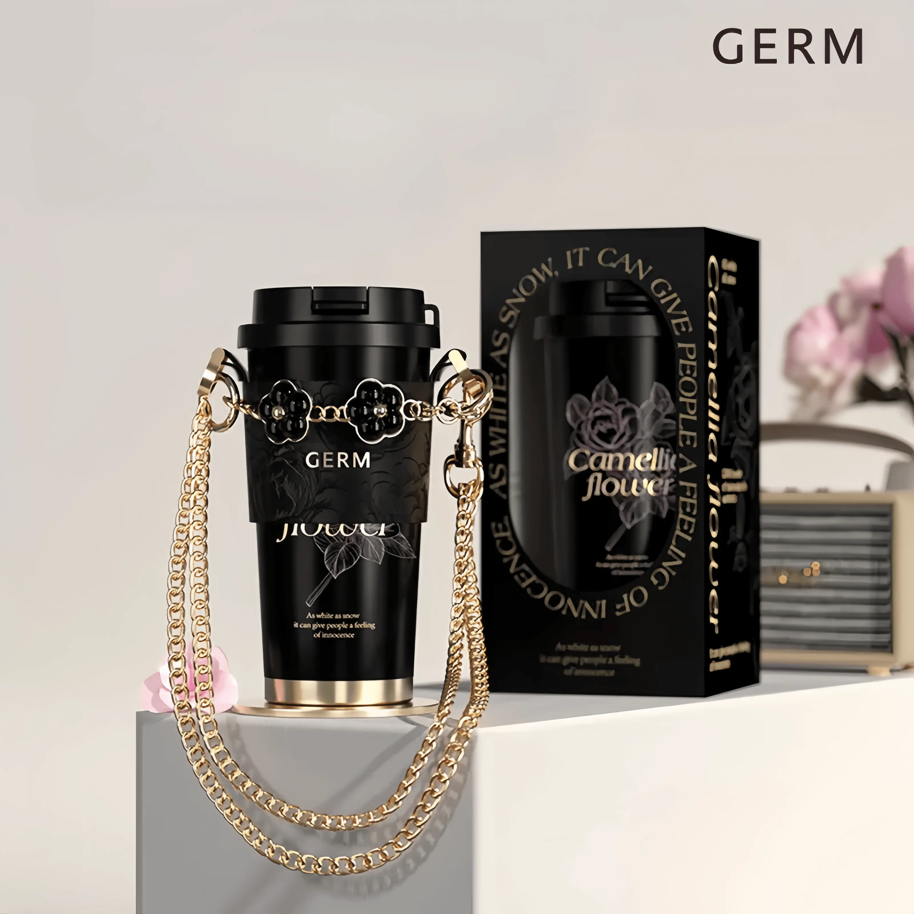 GERM Camellia Thermos Cup Water Bottle 500ml