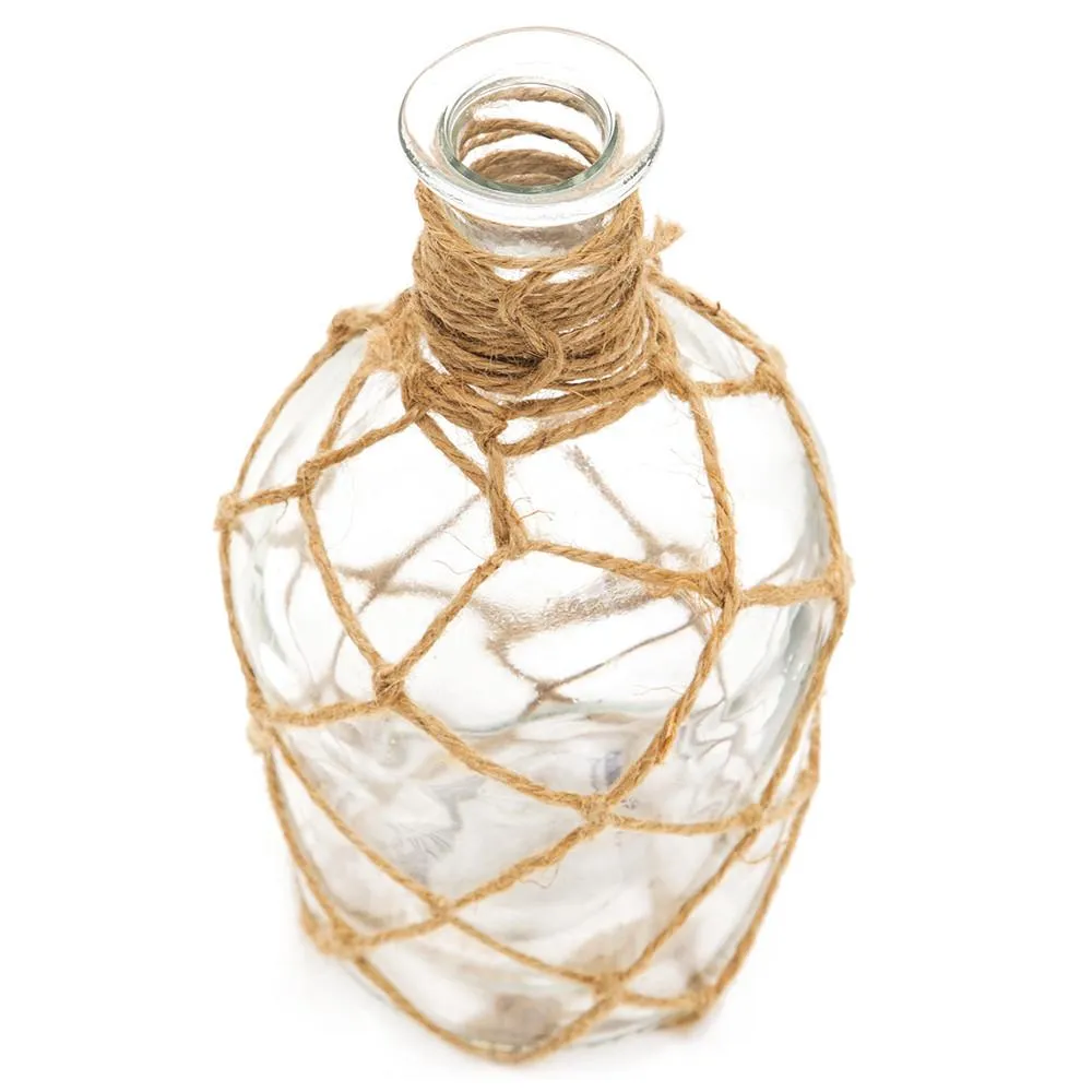 Glass Bottle with Rope Netting (A D)