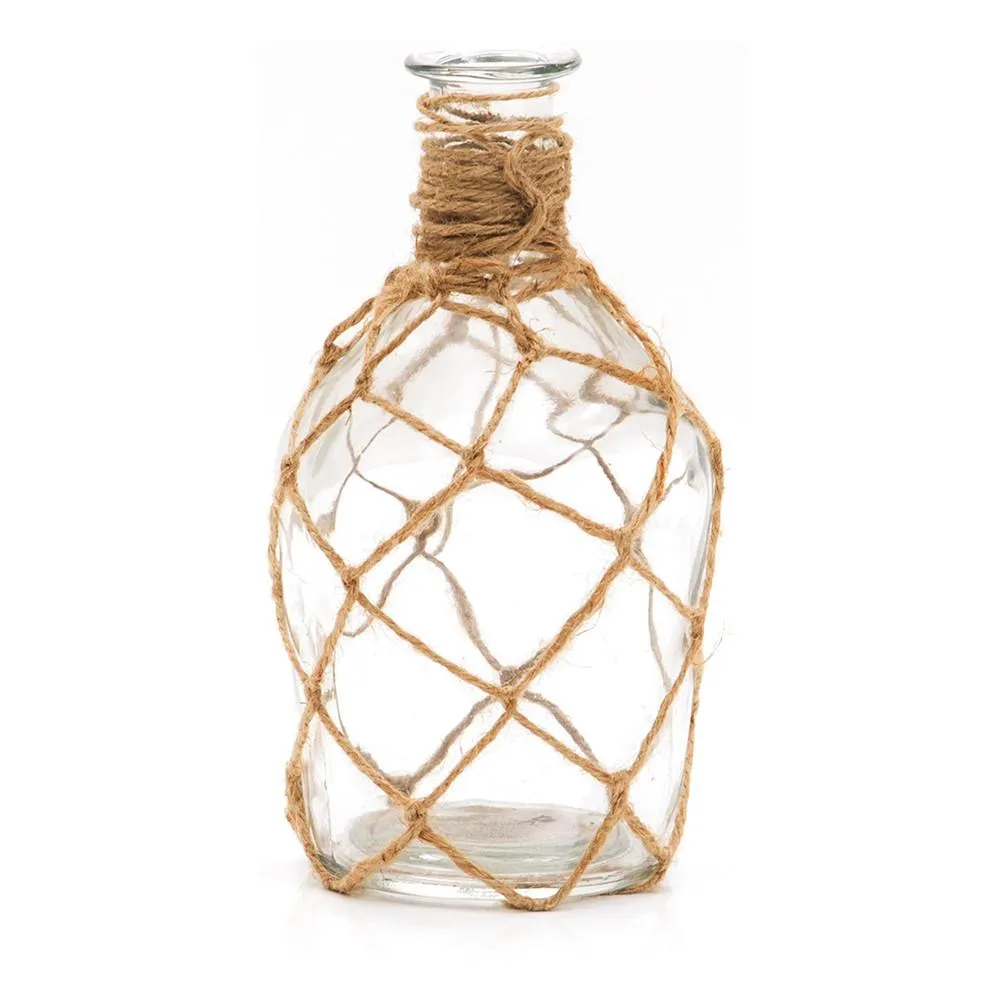 Glass Bottle with Rope Netting (A D)