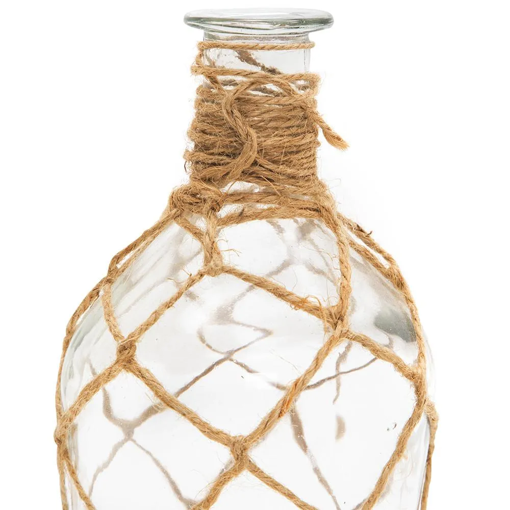 Glass Bottle with Rope Netting (A D)