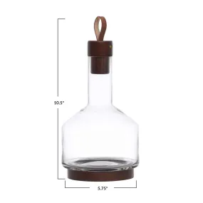 Glass Carafe w/Acacia Wood Base