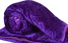 goyal's ® Ultra Silky Soft Heavy Duty Quality Indian Mink Blanket Single Bed - Purple