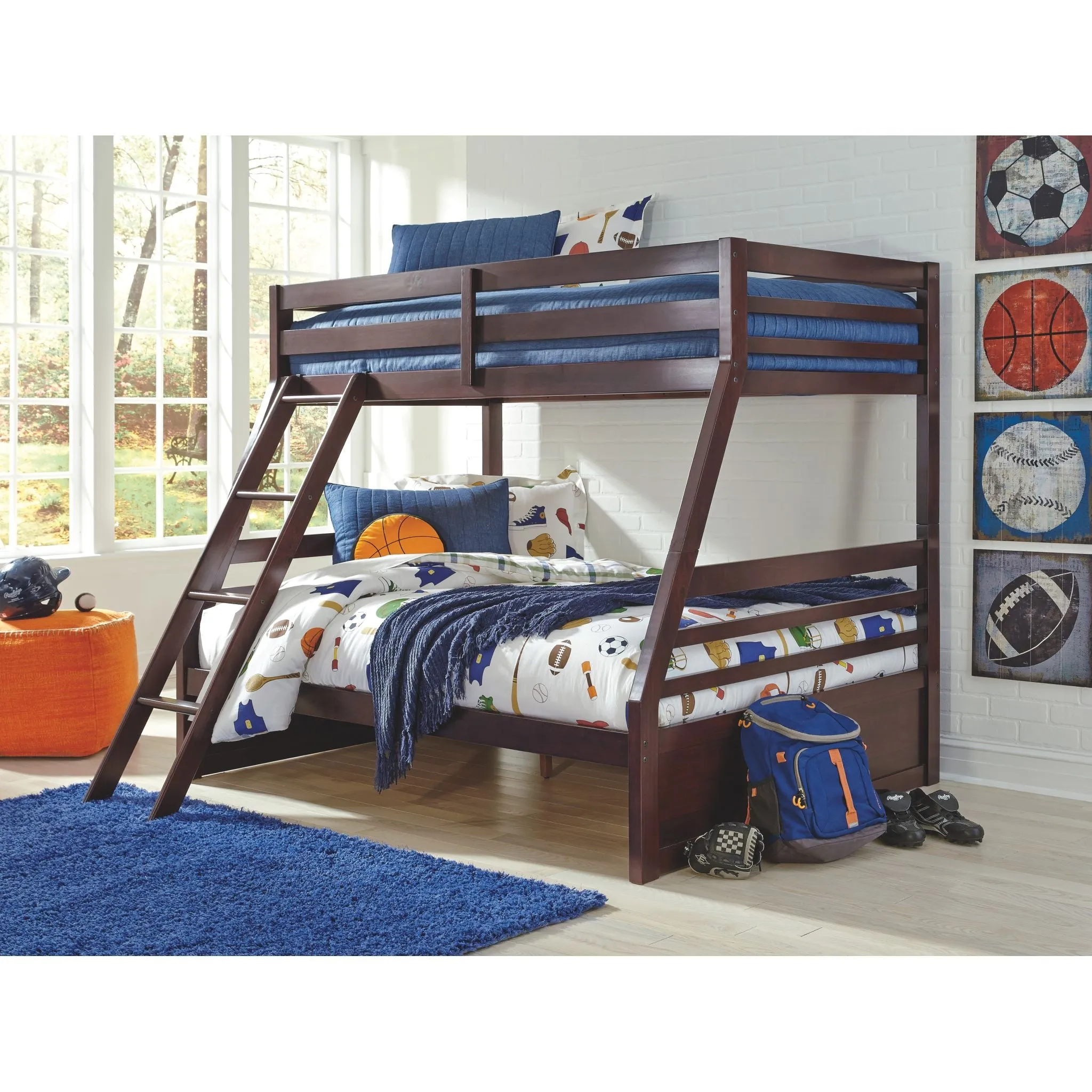 Halanton Twin/Full Bunk Bed with Storage