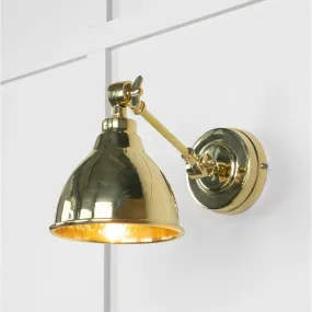 Hammered Brass Brindley Wall Light | From The Anvil