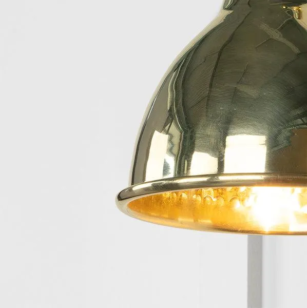 Hammered Brass Brindley Wall Light | From The Anvil