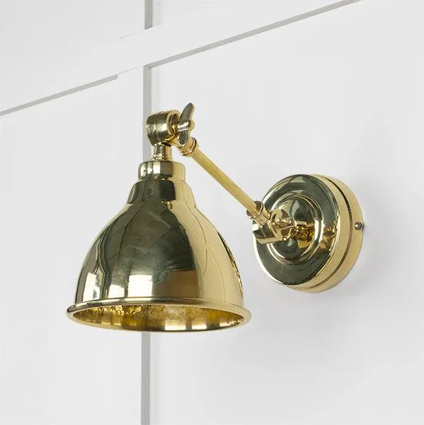 Hammered Brass Brindley Wall Light | From The Anvil