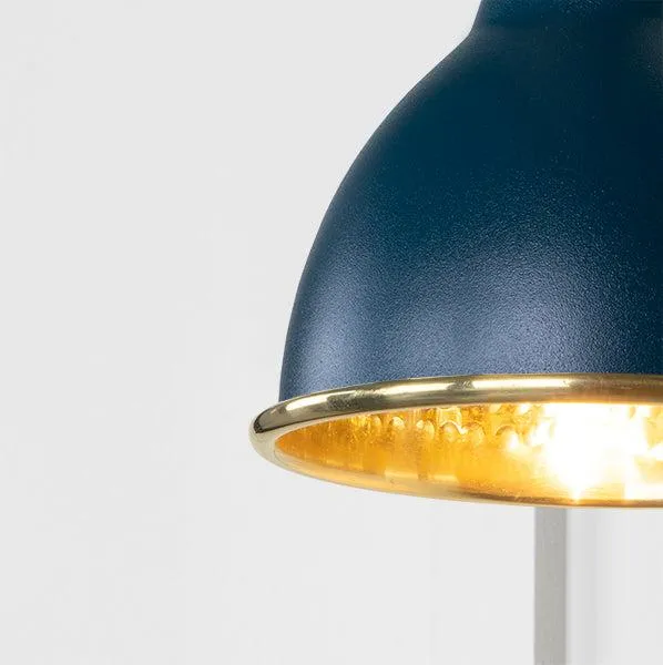 Hammered Brass Brindley Wall Light in Dusk | From The Anvil