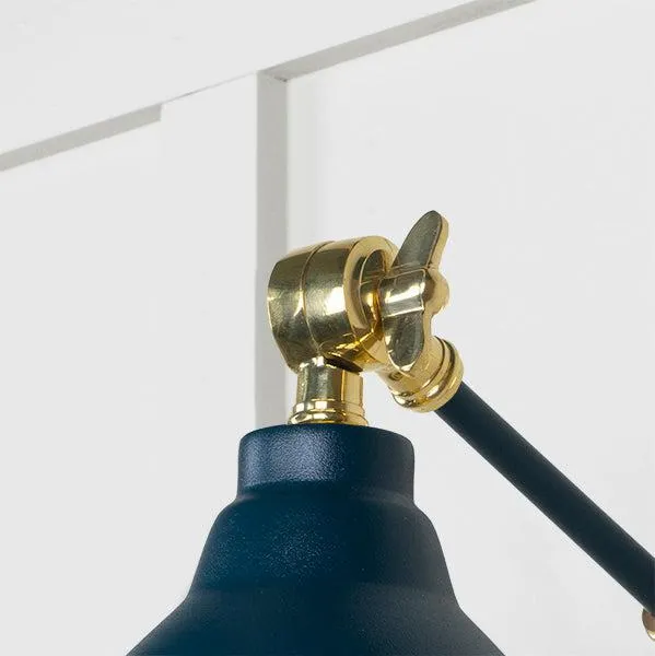 Hammered Brass Brindley Wall Light in Dusk | From The Anvil