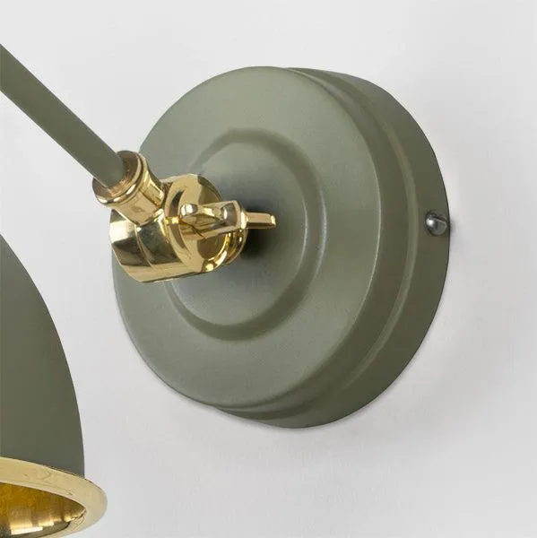 Hammered Brass Brindley Wall Light in Tump | From The Anvil