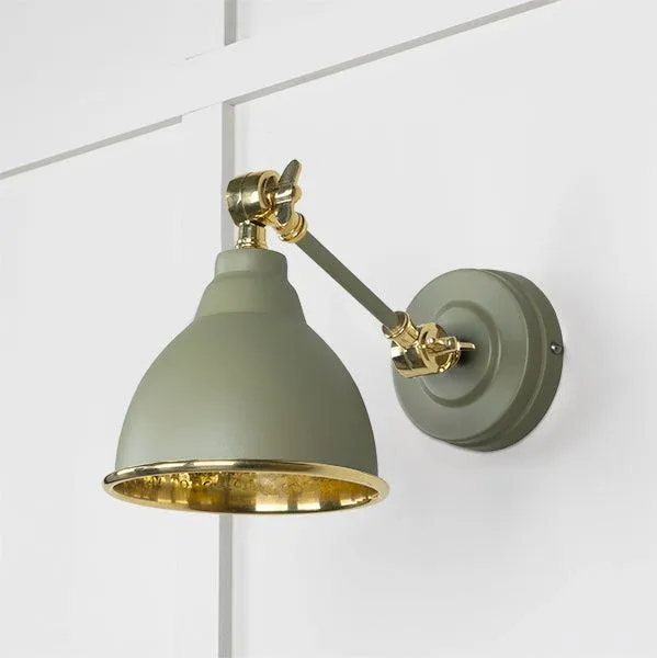 Hammered Brass Brindley Wall Light in Tump | From The Anvil