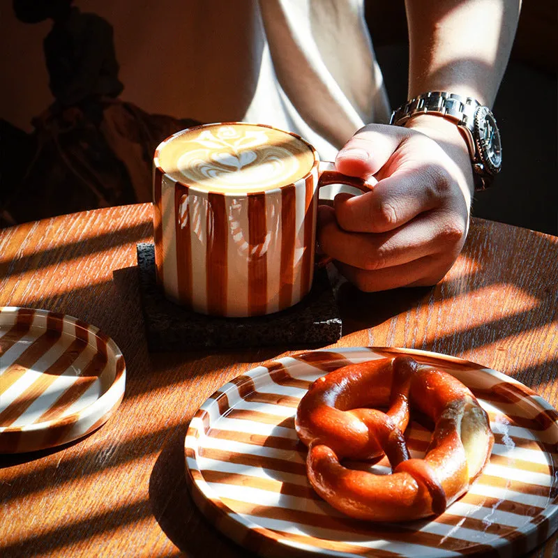 Hand Stripes Plates & Cup