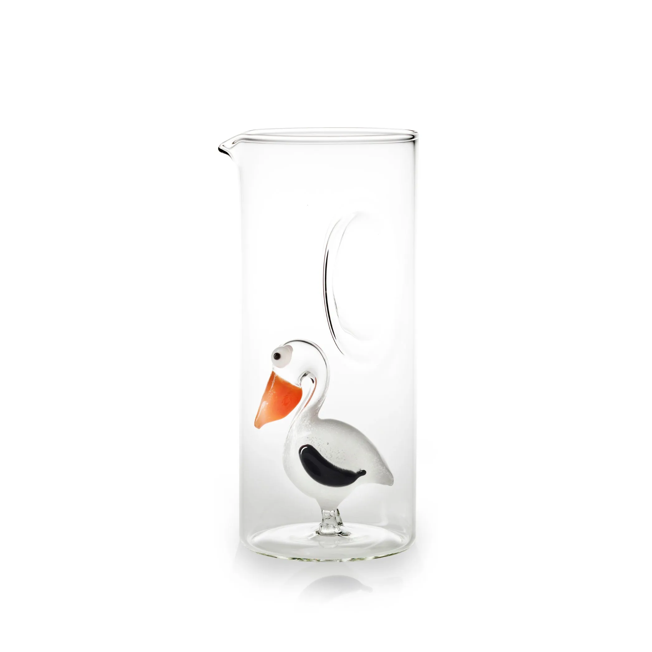 Handblown Glass Pelican Carafe, 24.5cm