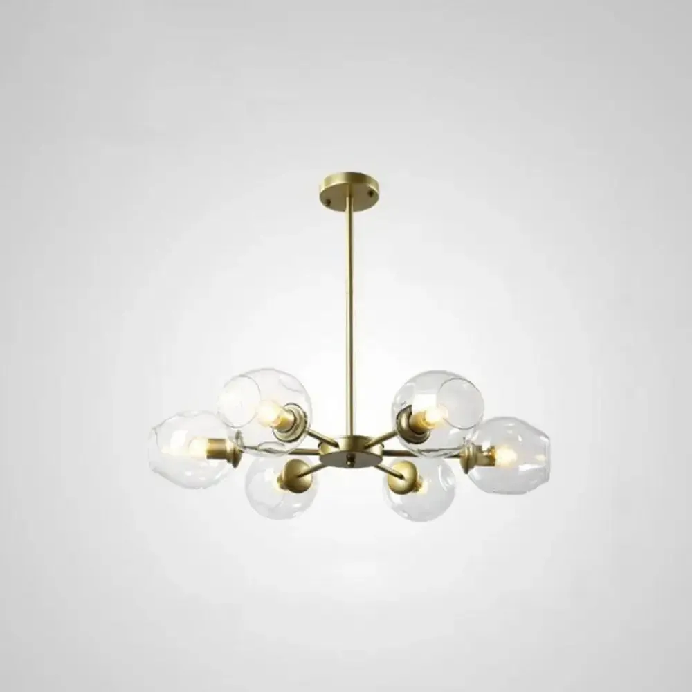 Hanging Glass Cup Chandelier Light Fixture for Living Room