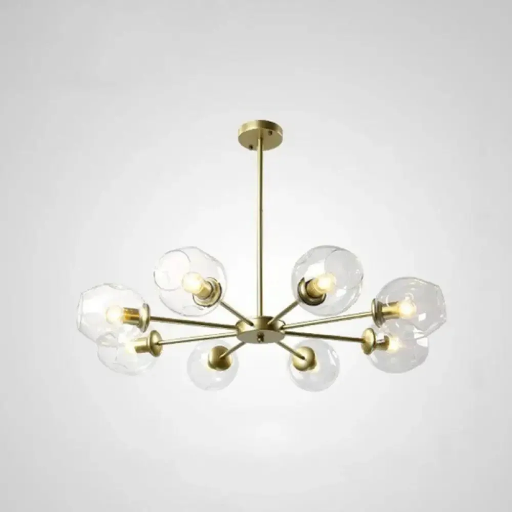 Hanging Glass Cup Chandelier Light Fixture for Living Room