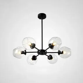 Hanging Glass Cup Chandelier Light Fixture for Living Room