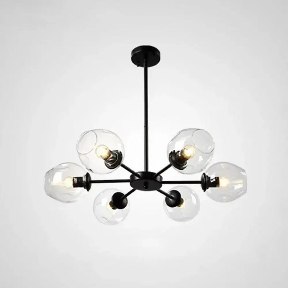 Hanging Glass Cup Chandelier Light Fixture for Living Room