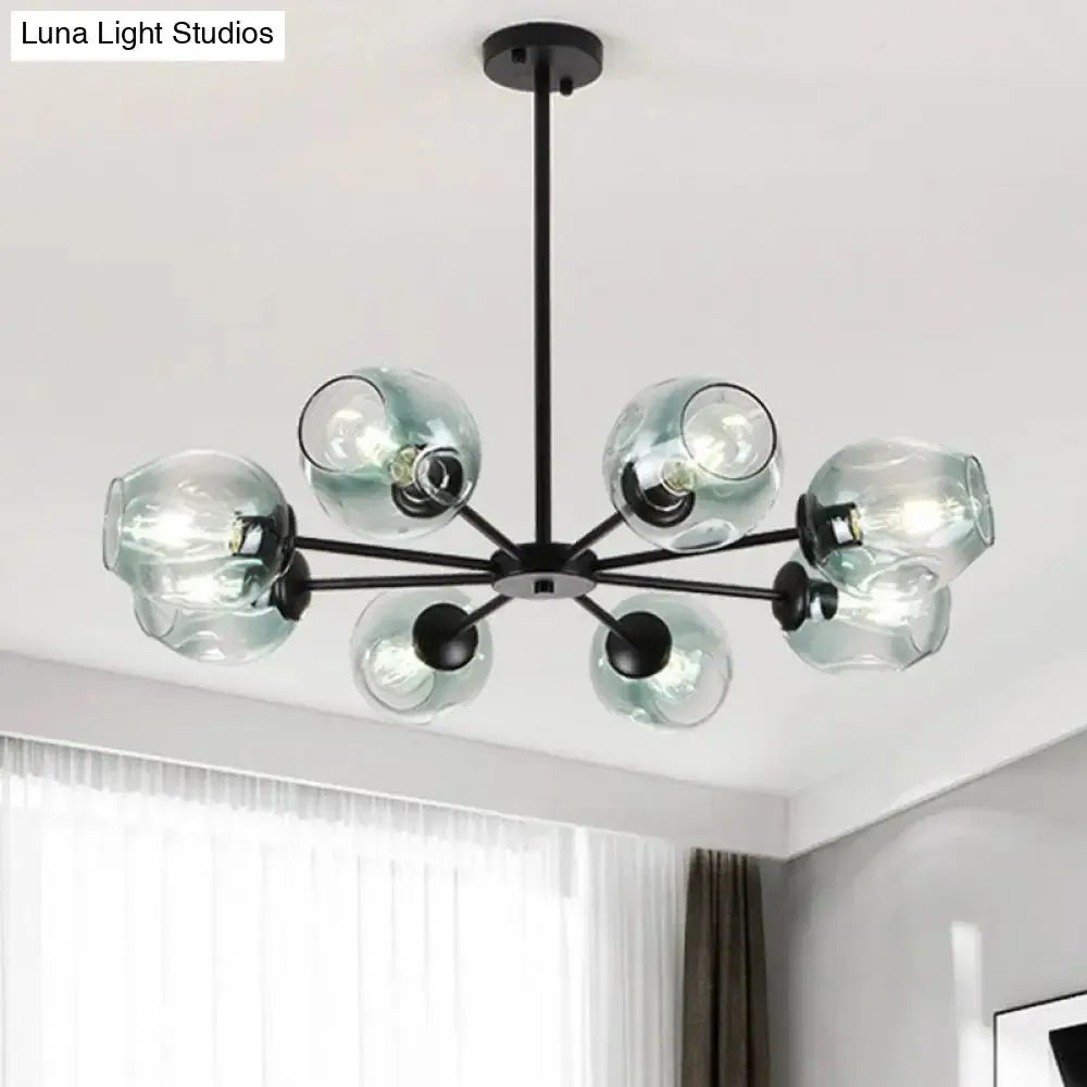 Hanging Glass Cup Chandelier Light Fixture for Living Room