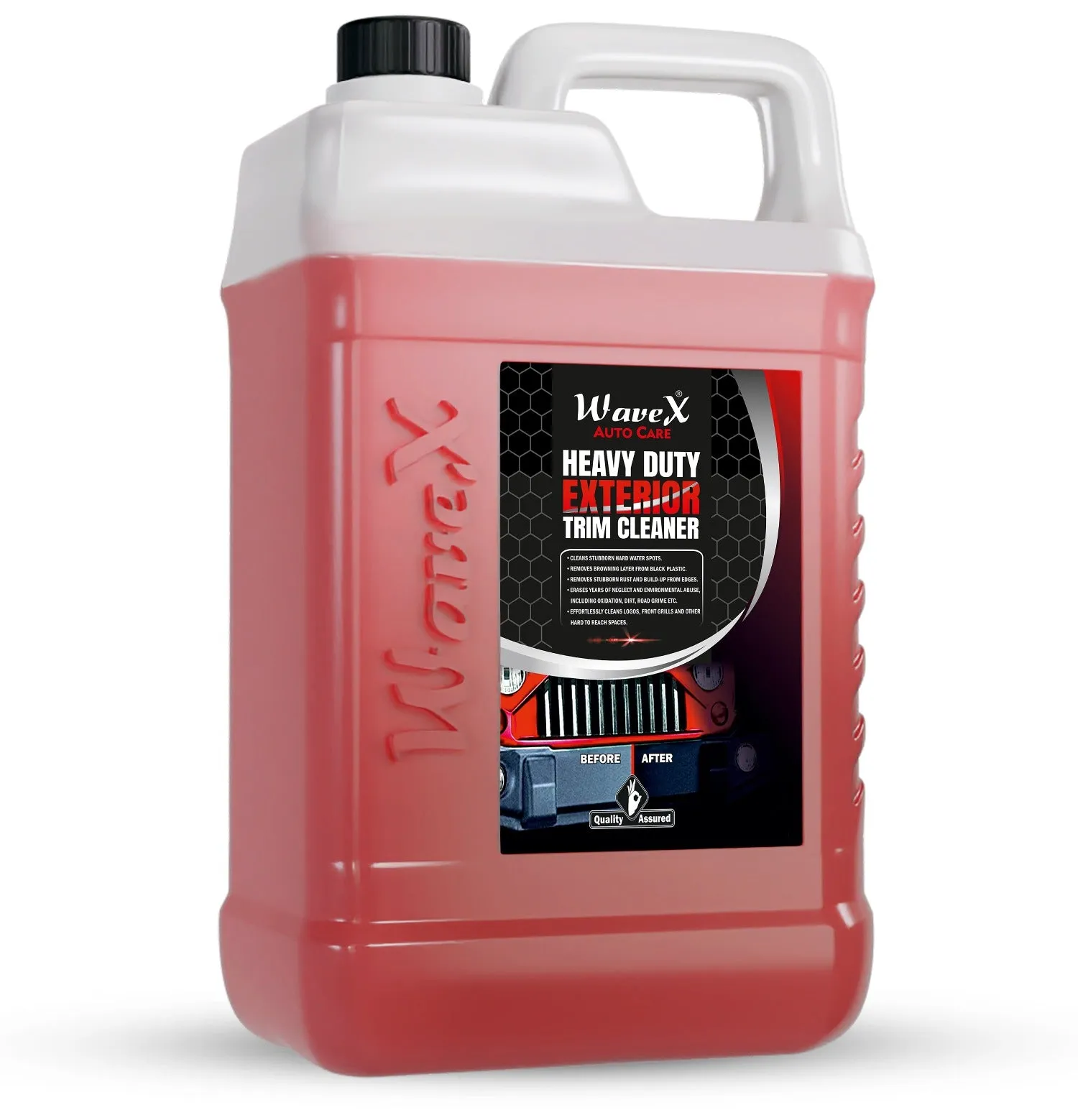 Heavy Duty Exterior Trim Cleaner, Removes Browning Layer from Black Plastic, Stubborn Rust, Hardwater Spots, and buildup from Edges, Cleans Logo and Grills