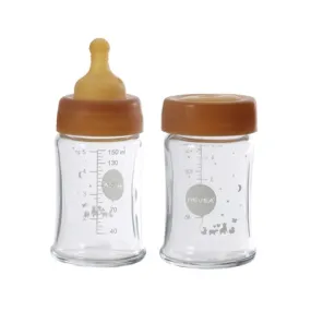 Hevea Wide Neck Baby Glass Bottle Two-Pack