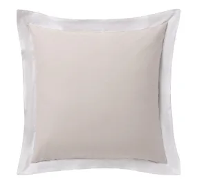 Hotel Deluxe European Tailored Pillowcase Natural and White