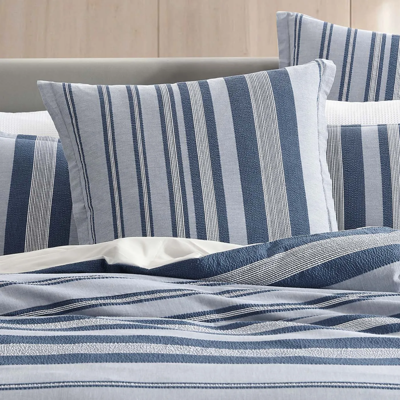 Hunter Indigo European Pillowcase by Logan and Mason Platinum