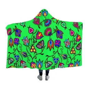 Indigenous Paisley Green Hooded Blanket