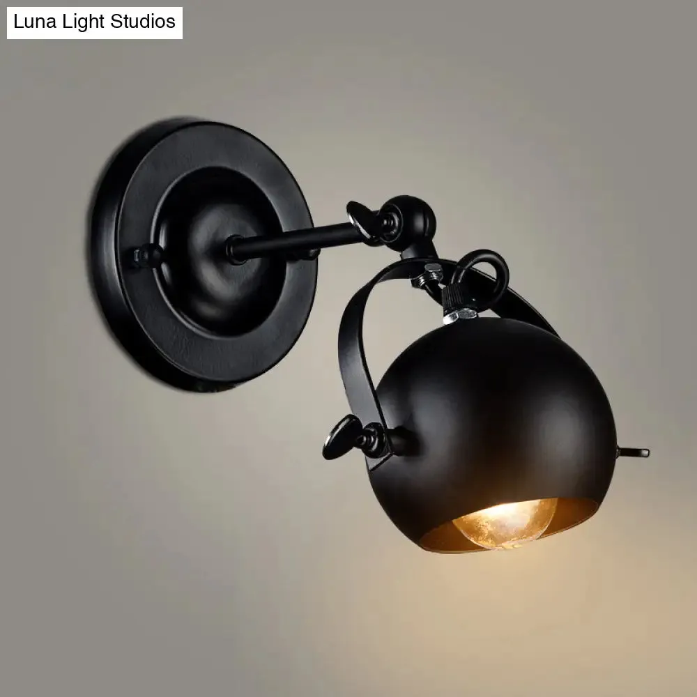 Industrial Wall Sconce with Metal Shade and Adjustable Arm - Perfect for Restaurants